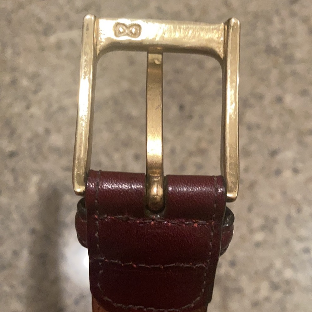 Trafalgar Mens Leather Belt Cortina Handmade Ltd. in the USA Vintage SZ 38 - Picture 5 of 11